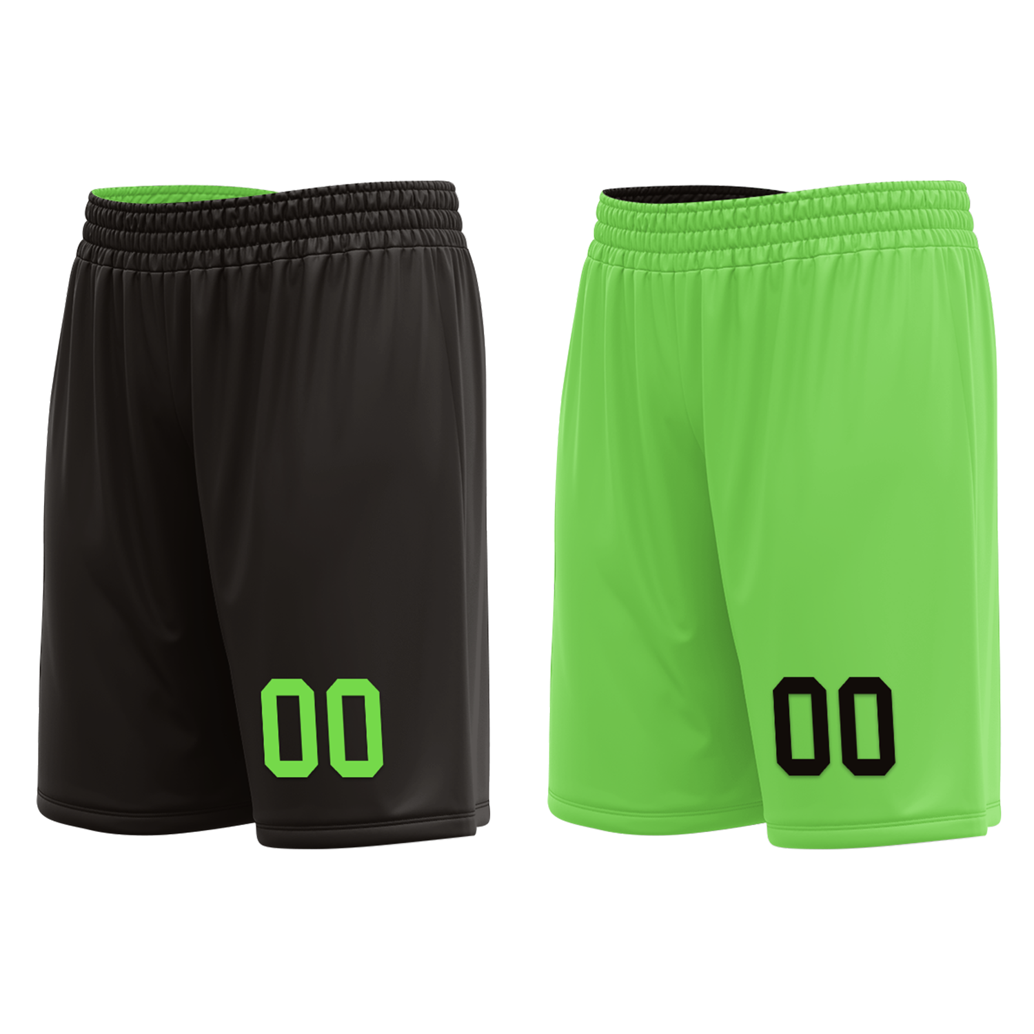 Custom Black Green Classic Style Reversible Basketball Uniform Personalized Ordinary BBJR-D017049