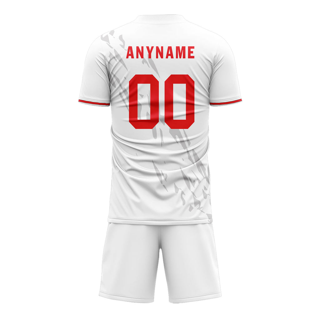 Custom White Gray Soccer Sets Jersey Personalized SCJ101-D28047