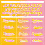 Custom Yellow Pink Gradient Fashion Personalized Authentic Baseball Jersey BSBJ01-D0a7aac