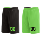Custom Black Green Classic Style Reversible Basketball Uniform Personalized COOLMAX BBJR-D017049