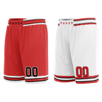Custom Red White Classic Style Reversible Basketball Uniform Personalized COOLMAX BBJR-D017005