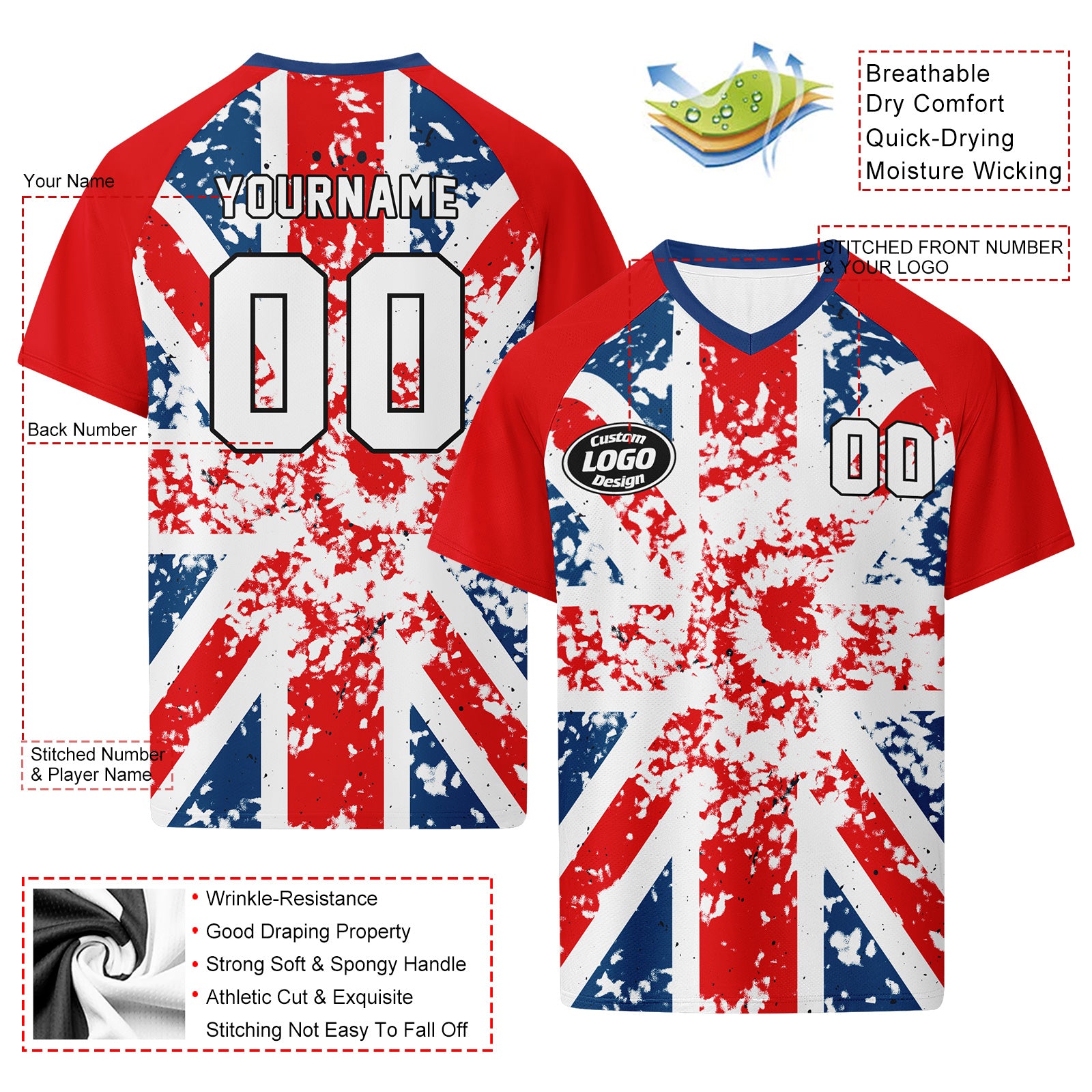 Custom England 2026 World Cup Football Shirt Customized Soccer Jersey for Fans Add Your Name & Number FZ190-F023109-3