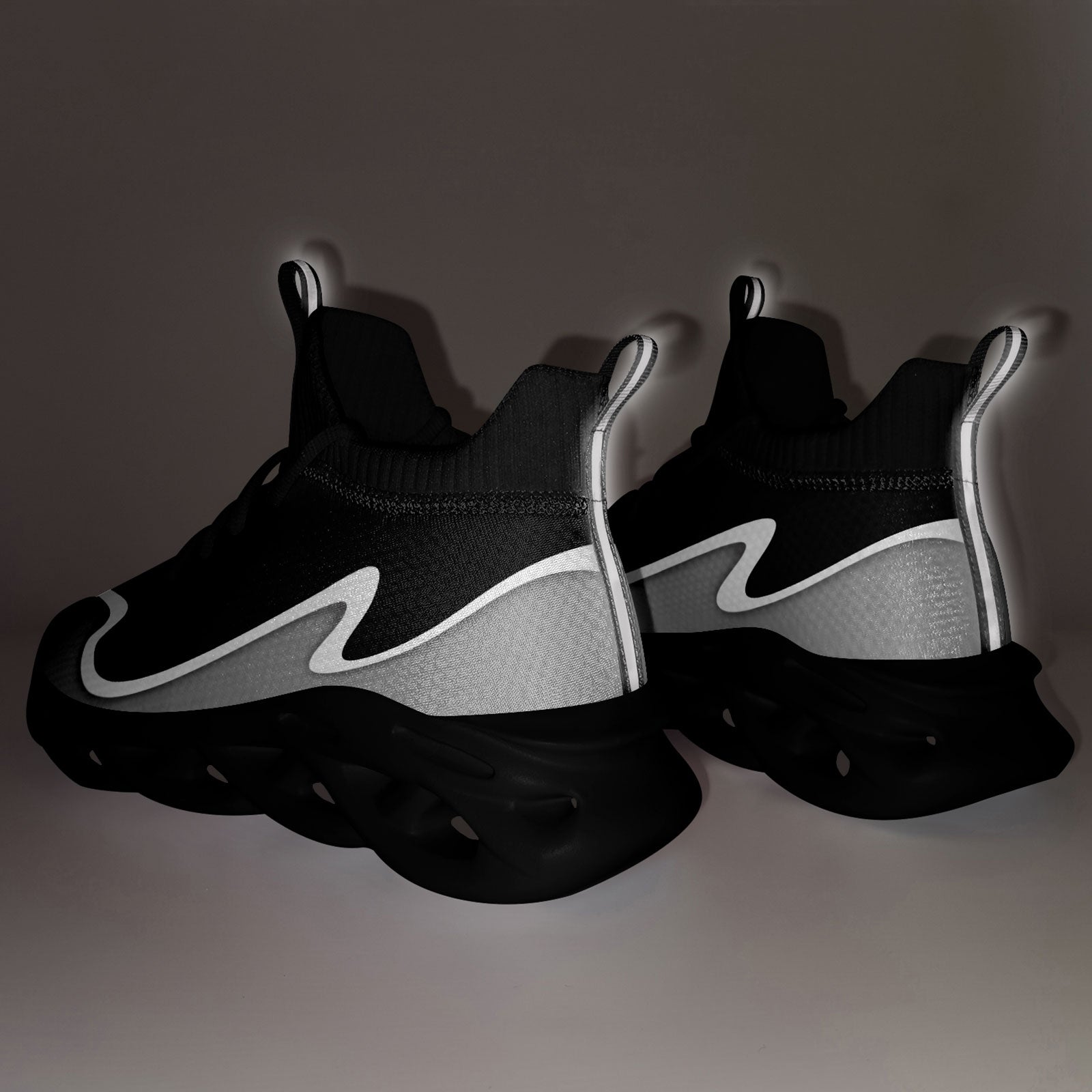 Custom Black Gray Maxsoul Shoes Personalized Sneaker FN030A-E020011-1