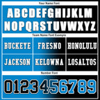 Custom Blue Black North Carolina Personalized Authentic Football Jersey FBJ02-D028017-3