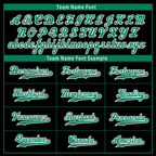 Custom Black Green Stripe Baseball Jersey, 100% Polyester