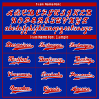 Custom Blue Red Stripe Fashion Personalized Authentic Baseball Jersey BSBJ01-D017215