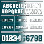 Custom White Green Pennsylvania Personalized Authentic Football Jersey FBJ02-D028017-12