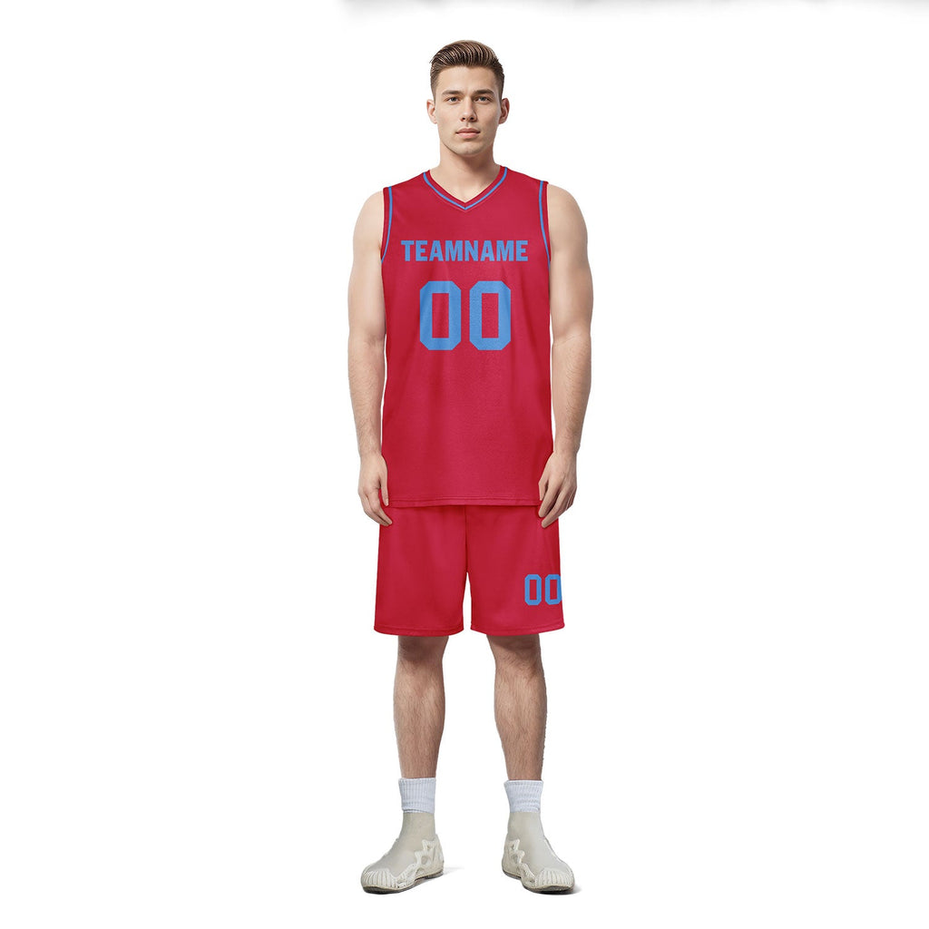 Custom Red Classic Style Sports Uniform Basketball Jersey BBJ01-D020105-23