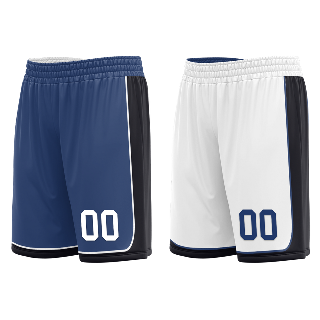Custom Blue White Classic Style Reversible Basketball Uniform Personalized Ordinary BBJR-D017053