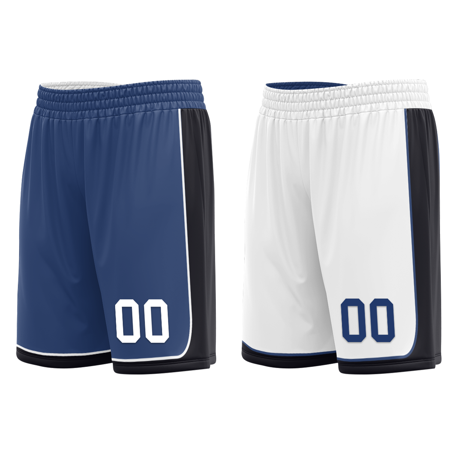 Custom Blue White Classic Style Reversible Basketball Uniform Personalized Ordinary BBJR-D017053