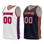 Custom White Red Black New York City Edition Personalized Reversible Basketball Set Sports Basketball Jersey BBJ01R-D0610-20