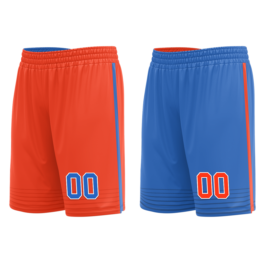 Custom Orange Blue Classic Style Reversible Basketball Uniform Personalized Ordinary BBJR-D017040