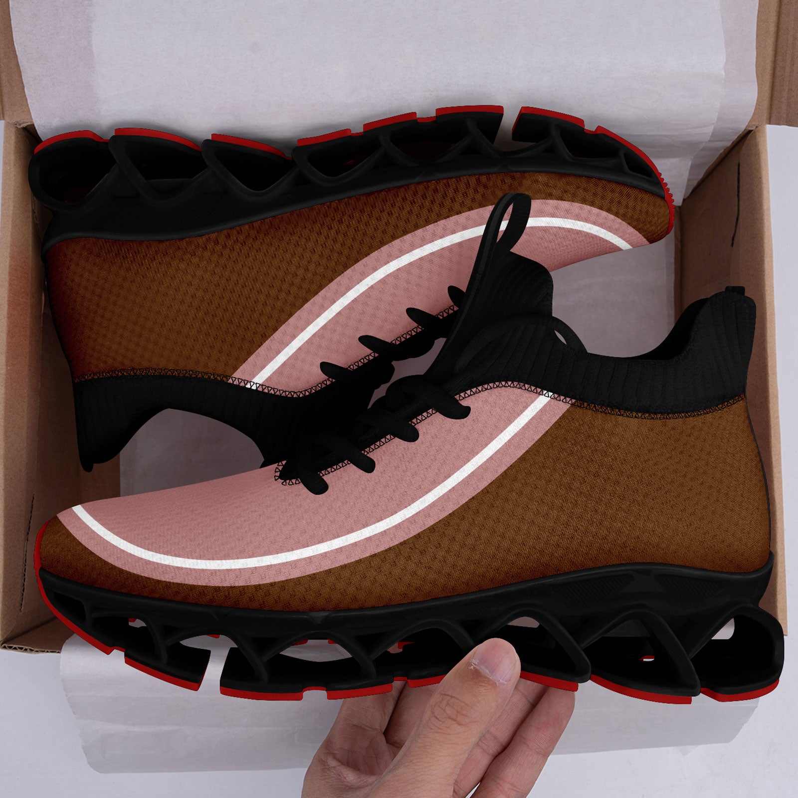 Custom Dark Pink Brown Maxsoul Shoes Personalized Sneaker FN030XD-D020388-18