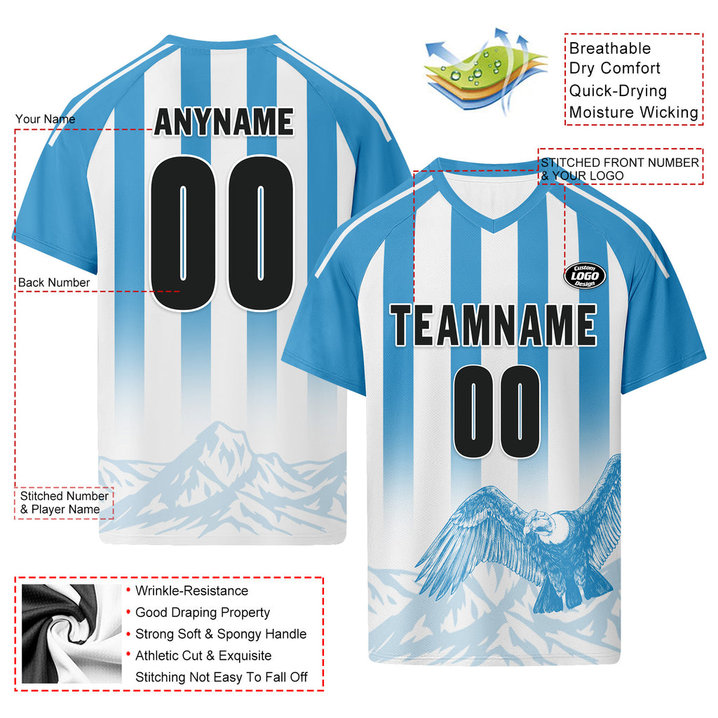 Custom Argentina 2026 World Cup Football Shirt Customized Soccer Jersey for Fans Add Your Name & Number FZ190-F007001-01