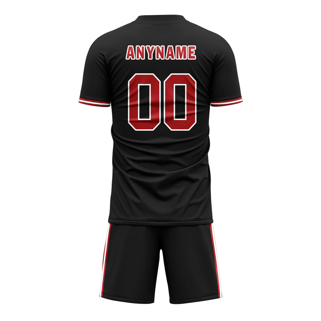 Custom Black Soccer Sets Jersey Personalized SCJ101-D28025