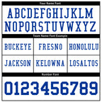 Custom White Yellow Blue Los Angeles Personalized Authentic Football Jersey FBJ02-E0601-9