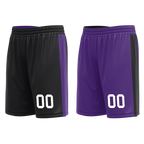 Custom Black Purple Classic Style Reversible Basketball Uniform Personalized Ordinary BBJR-D017035