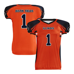 Custom Black Orange Illinois High-Performance American Football Jersey FBJ06-D023001-7