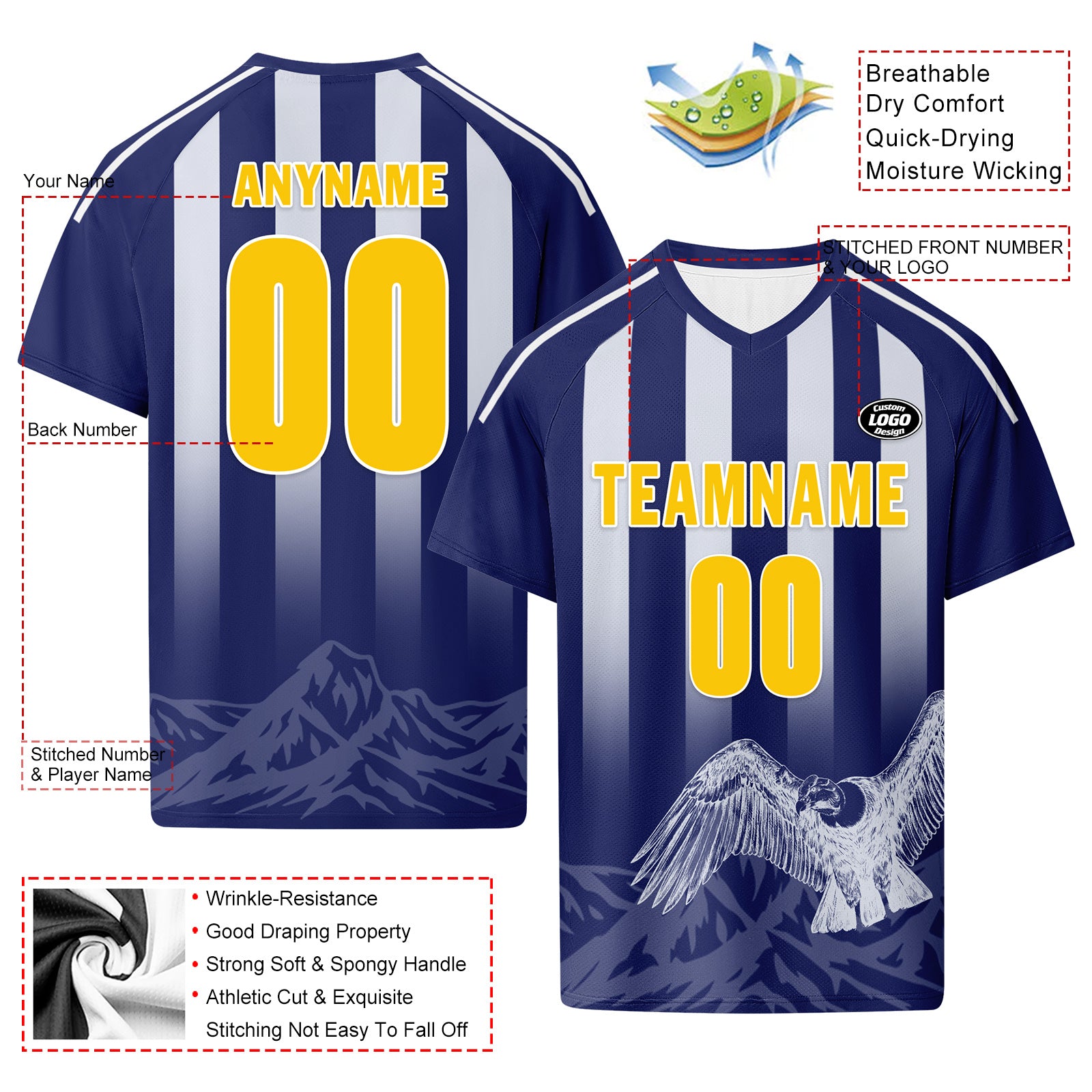 Custom Argentina 2026 World Cup Football Shirt Customized Soccer Jersey for Fans Add Your Name & Number FZ190-F007001-05