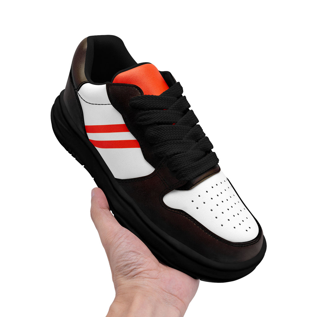 Custom Brown Orange Cleveland Shoes Personalized Sneaker FN032-D020389-8