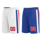 Custom White Blue Classic Style Reversible Basketball Uniform Personalized Ordinary BBJR-D017020