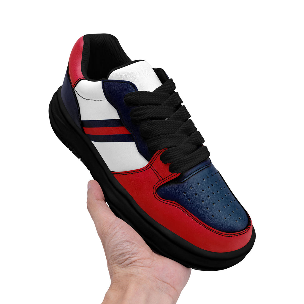 Custom Red Blue New England Shoes Personalized Sneaker FN032-D020389-26