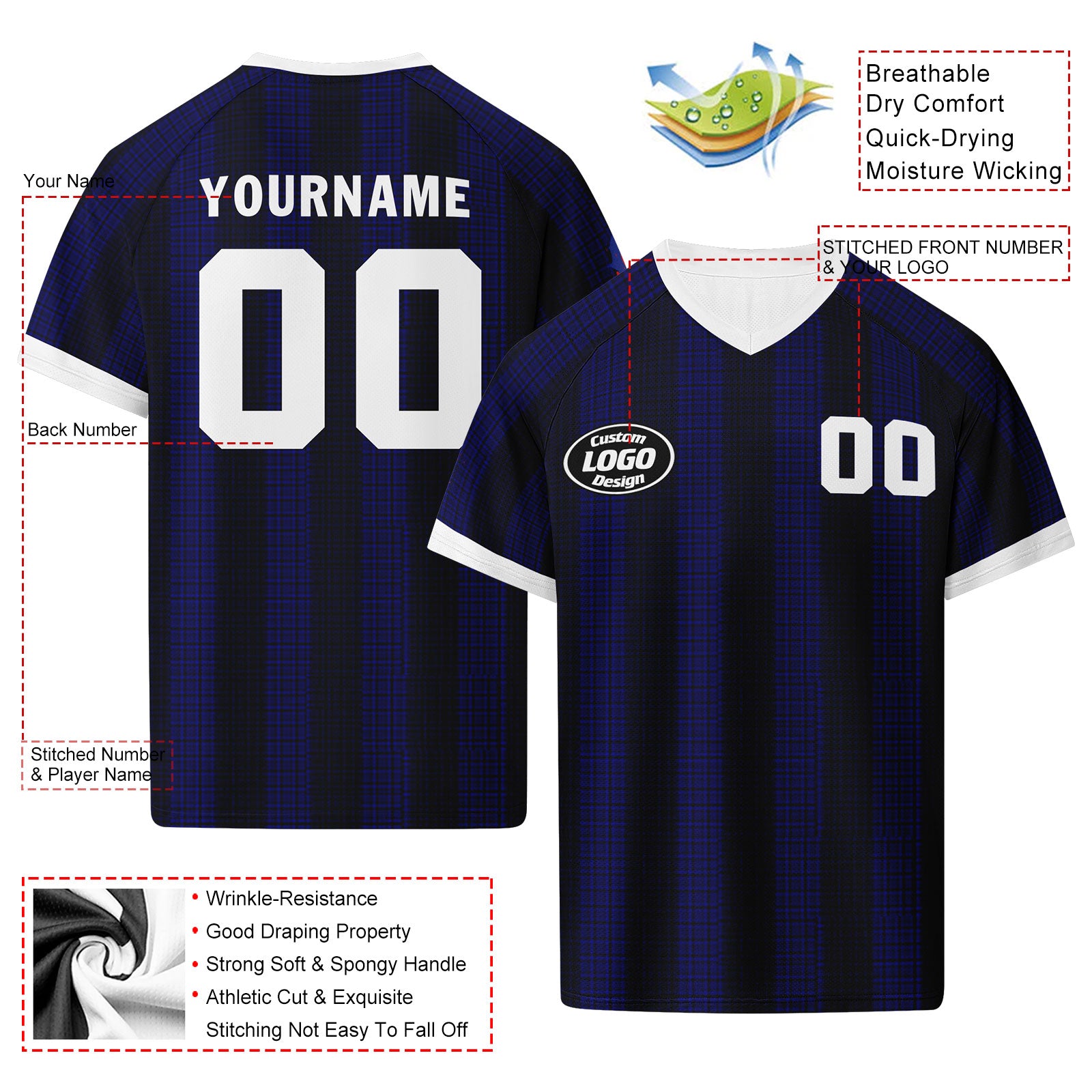 Custom France 2026 World Cup Football Shirt Customized Soccer Jersey for Fans Add Your Name & Number FZ190-F025083-3