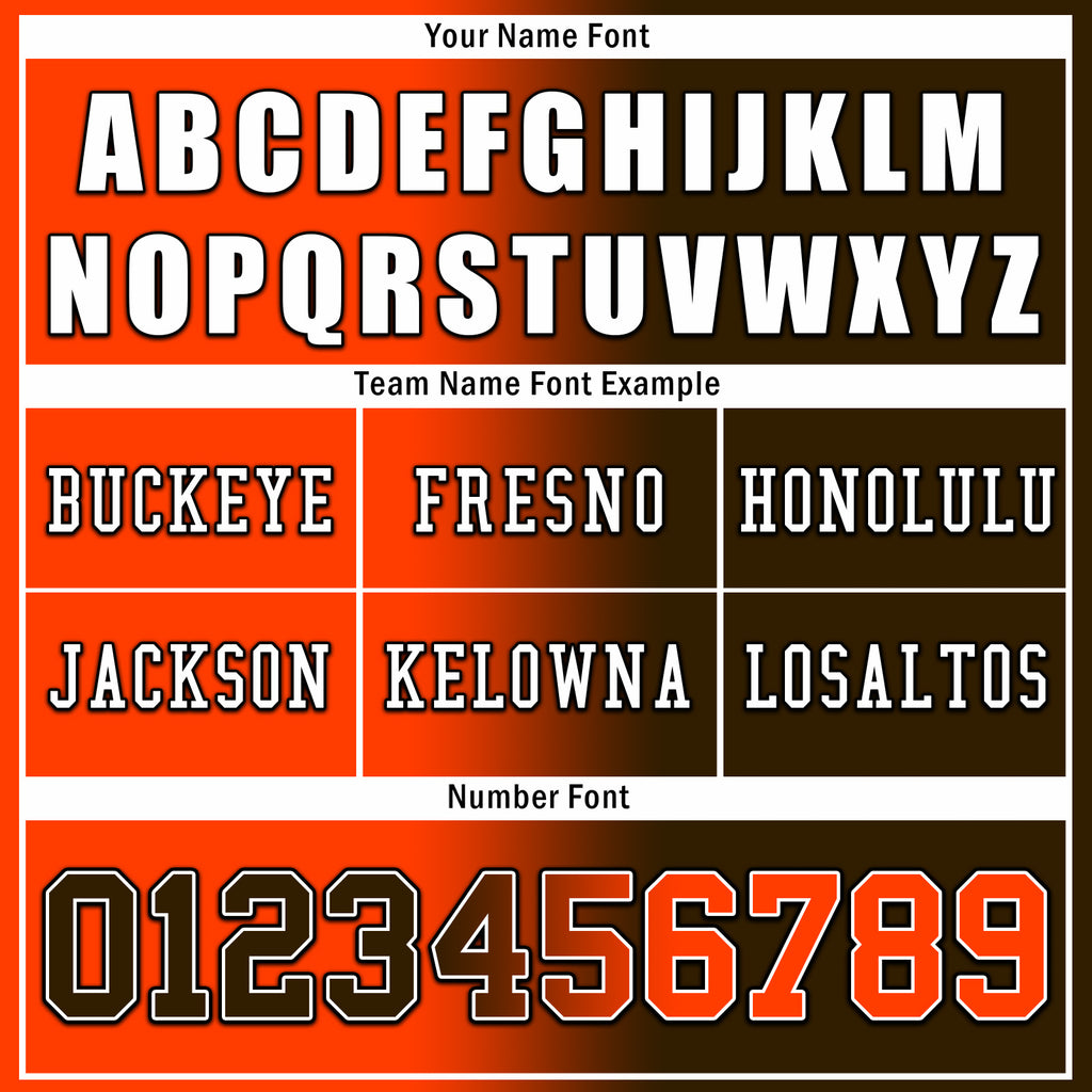 Custom Orange Brownish Red Ohio Personalized Authentic Football Jersey FBJ02-D028017-20
