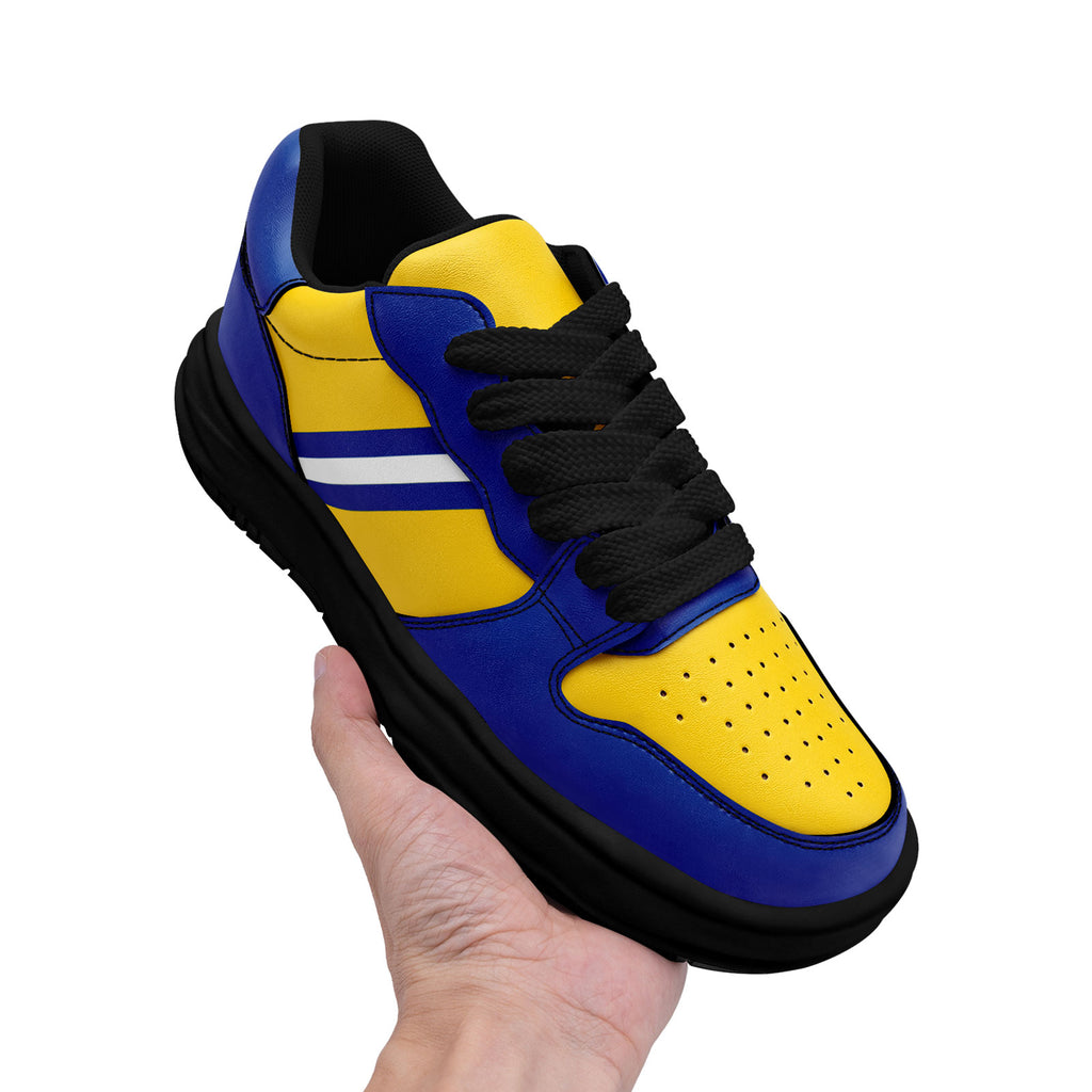 Custom Blue Yellow Los Angeles Shoes Personalized Sneaker FN032-D020389-15