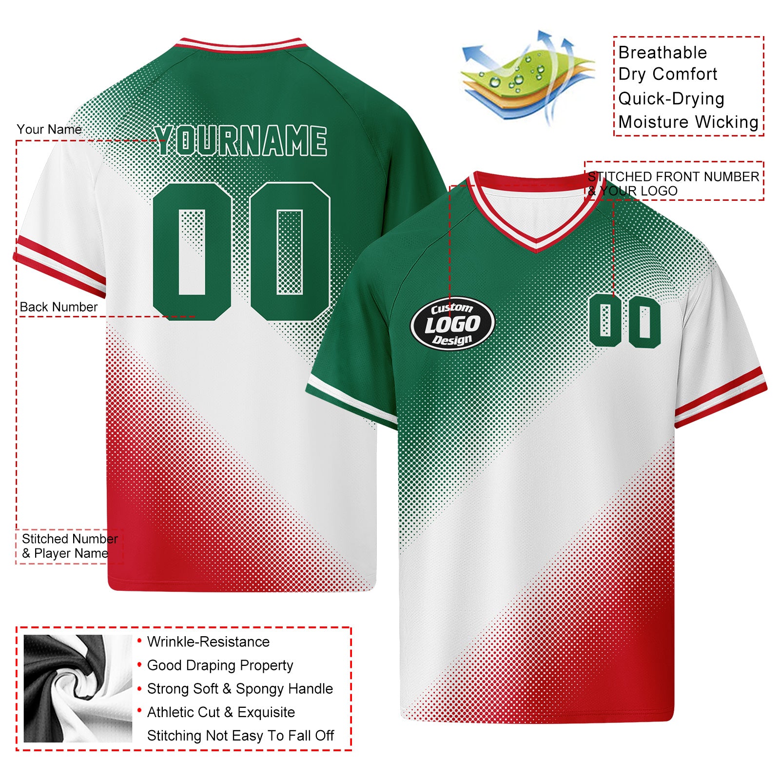Custom Mexico 2026 World Cup Football Shirt Customized Soccer Jersey for Fans Add Your Name & Number FZ190-F009151-1