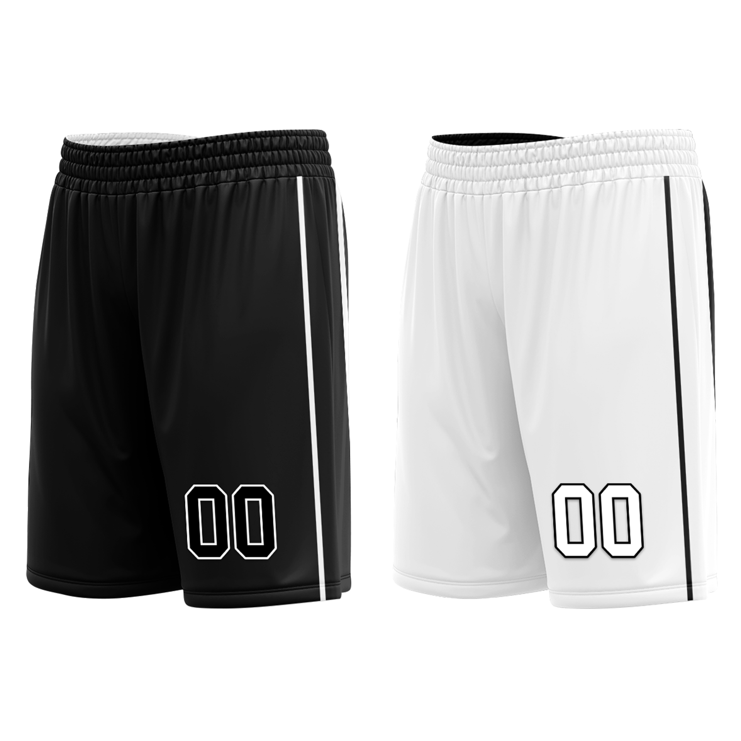 Custom Black White Classic Style Reversible Basketball Uniform Personalized Ordinary BBJR-D017007