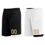 Custom Black White Classic Style Reversible Basketball Uniform Personalized COOLMAX BBJR-D017044