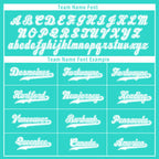 Custom Turquoise White Zebra Pattern Personalized Authentic Baseball Jersey BSBJ01-D020201-11