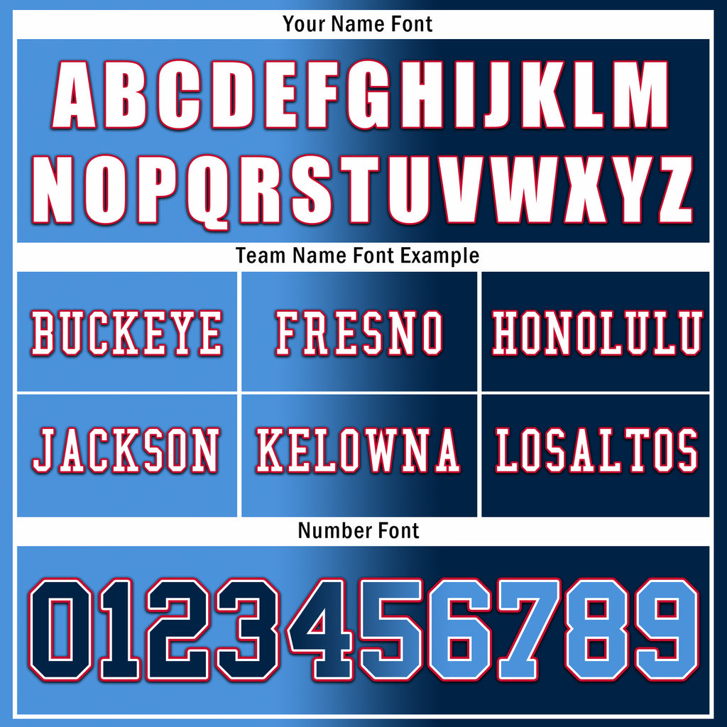 Custom Deep Blue Light Blue Tennessee Personalized Authentic Football Jersey FBJ02-D028017-32