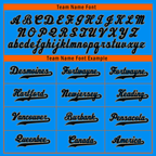 Custom Blue Orange Raglan Sleeves Personalized Authentic Baseball Jersey BSBJ01-D017210