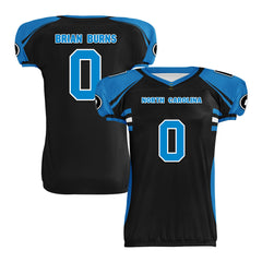 Custom Blue Black North Carolina High-Performance American Football Jersey FBJ06-D023001-5