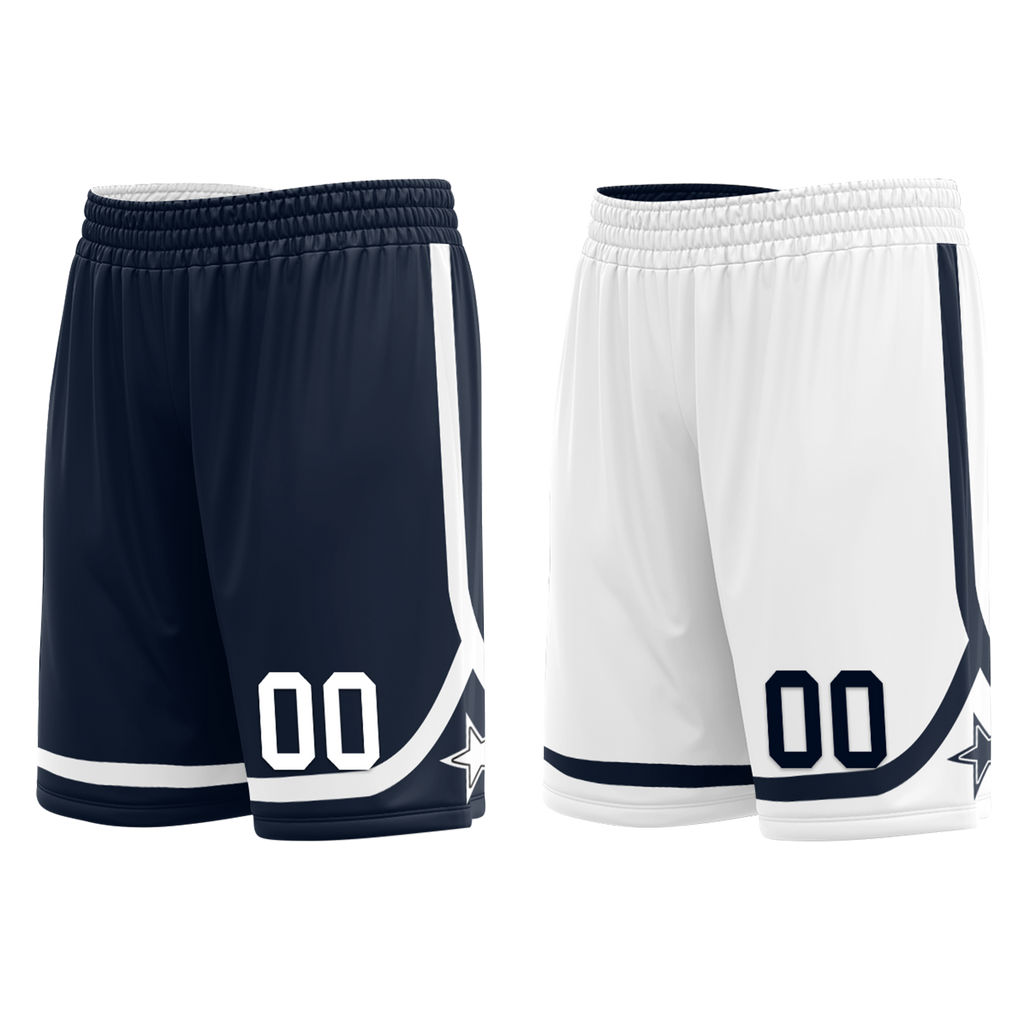 Custom Blue White Classic Style Reversible Basketball Uniform Personalized Ordinary BBJR-D017056