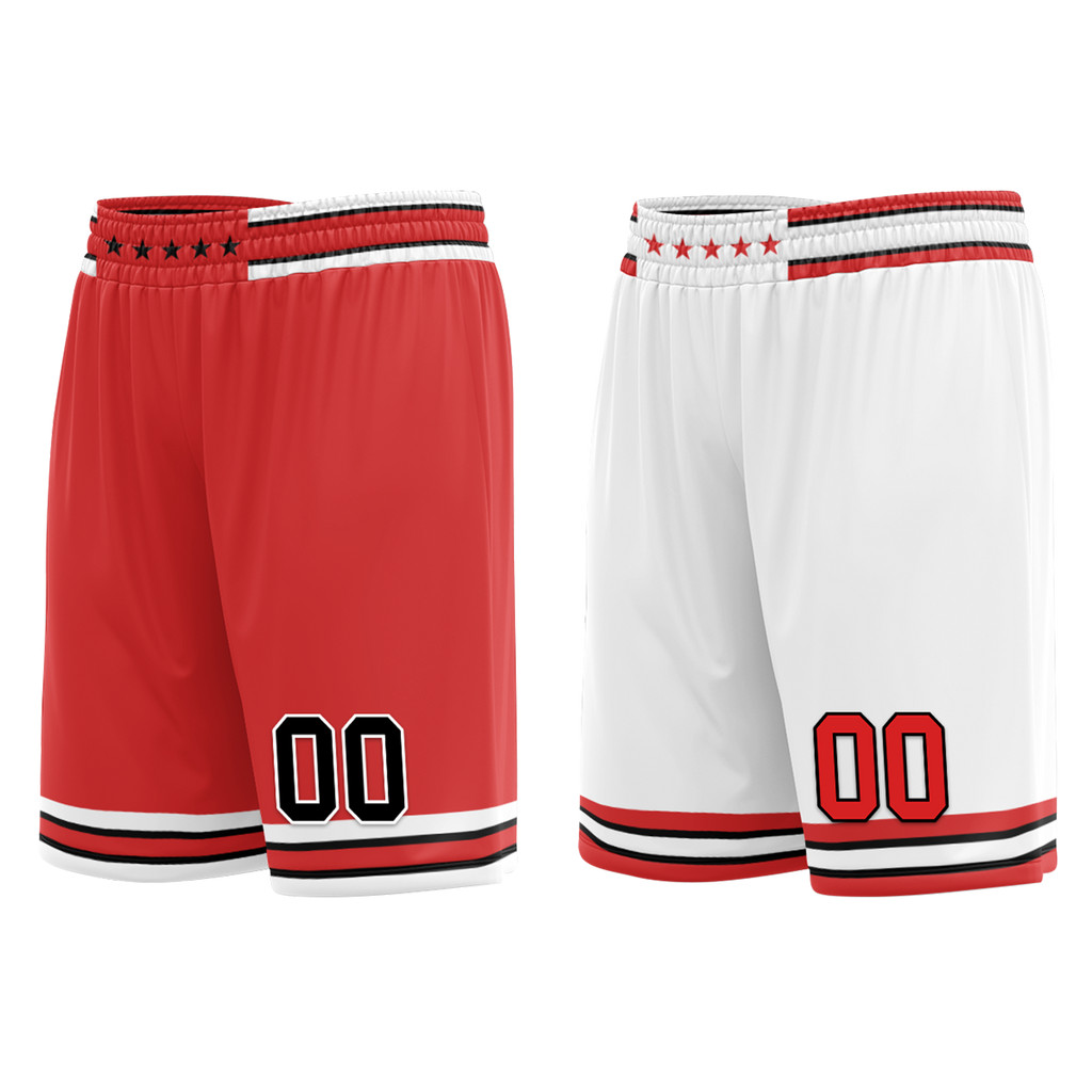 Custom Red White Classic Style Reversible Basketball Uniform Personalized Ordinary BBJR-D017005