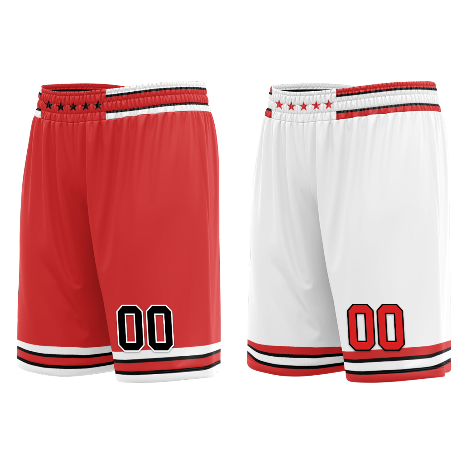 Custom Red White Classic Style Reversible Basketball Uniform Personalized Ordinary BBJR-D017005