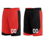 Custom Red Black Classic Style Reversible Basketball Uniform Personalized COOLMAX BBJR-D017042
