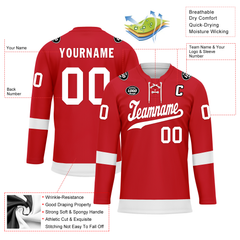 Custom Red White Personalized Hockey Jersey HCKJ01-D0a70ac