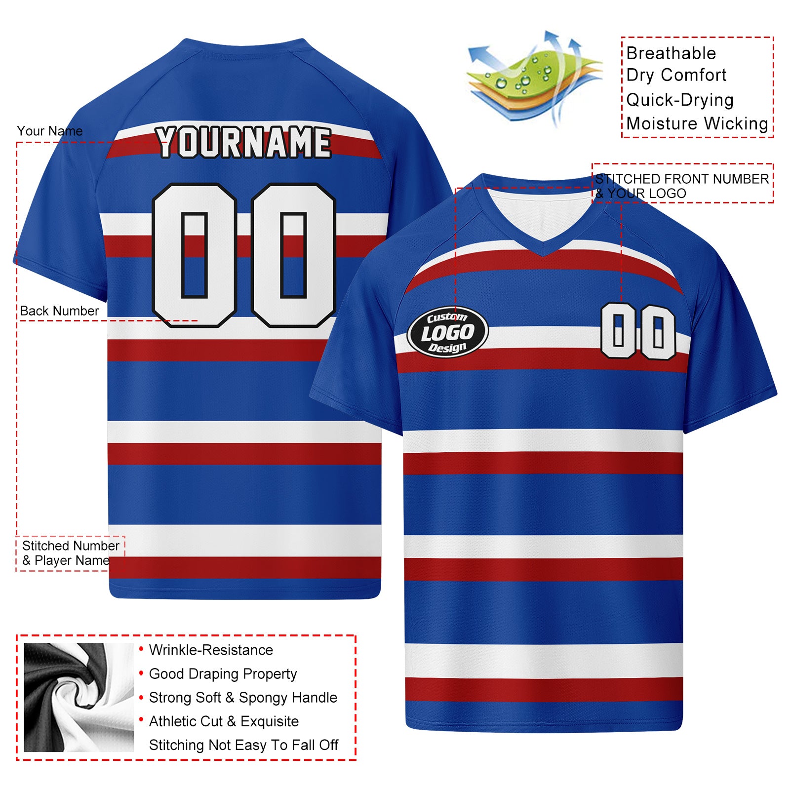 Custom France 2026 World Cup Football Shirt Customized Soccer Jersey for Fans Add Your Name & Number FZ190-F023107-18