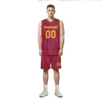 Custom Red Classic Style Sports Uniform Basketball Jersey BBJ01-D020105-2