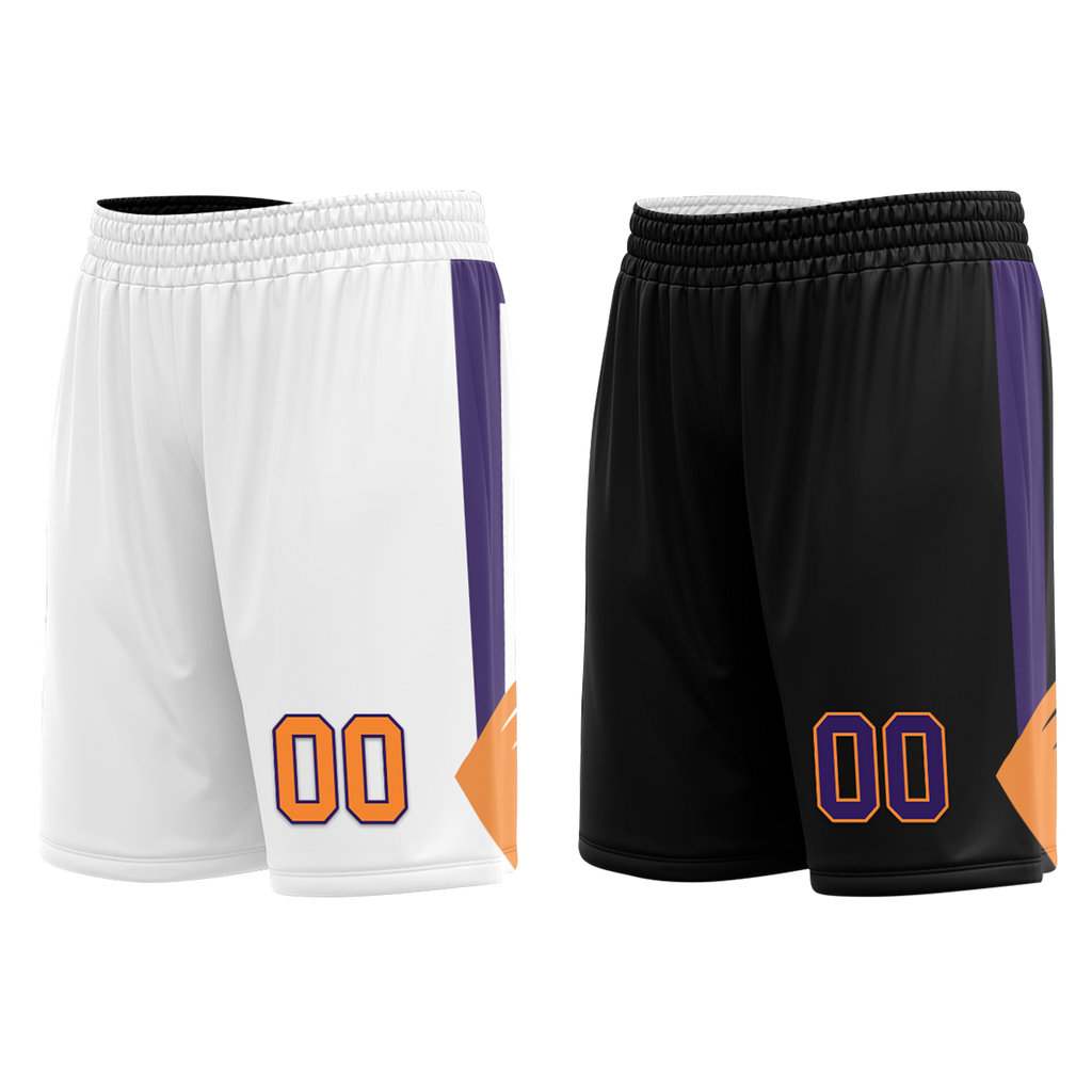 Custom White Black Classic Style Reversible Basketball Uniform Personalized Ordinary BBJR-D017057