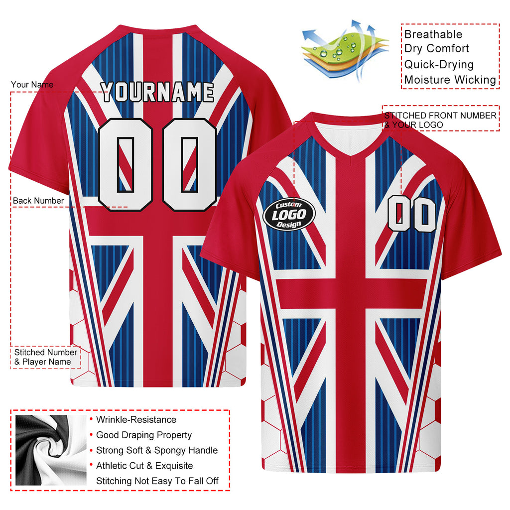Custom England 2026 World Cup Football Shirt Customized Soccer Jersey for Fans Add Your Name & Number FZ190-F023109-8