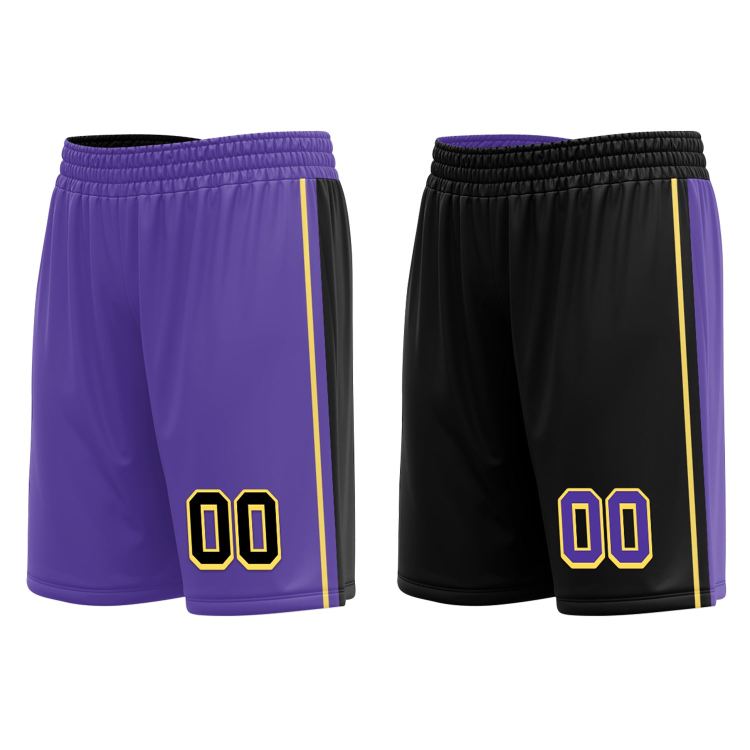Custom Purple Black Classic Style Reversible Basketball Uniform Personalized COOLMAX BBJR-D017033