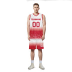 Custom White Red Fade Fashion Sports Uniform Basketball Jersey BBJ01-D020102-8