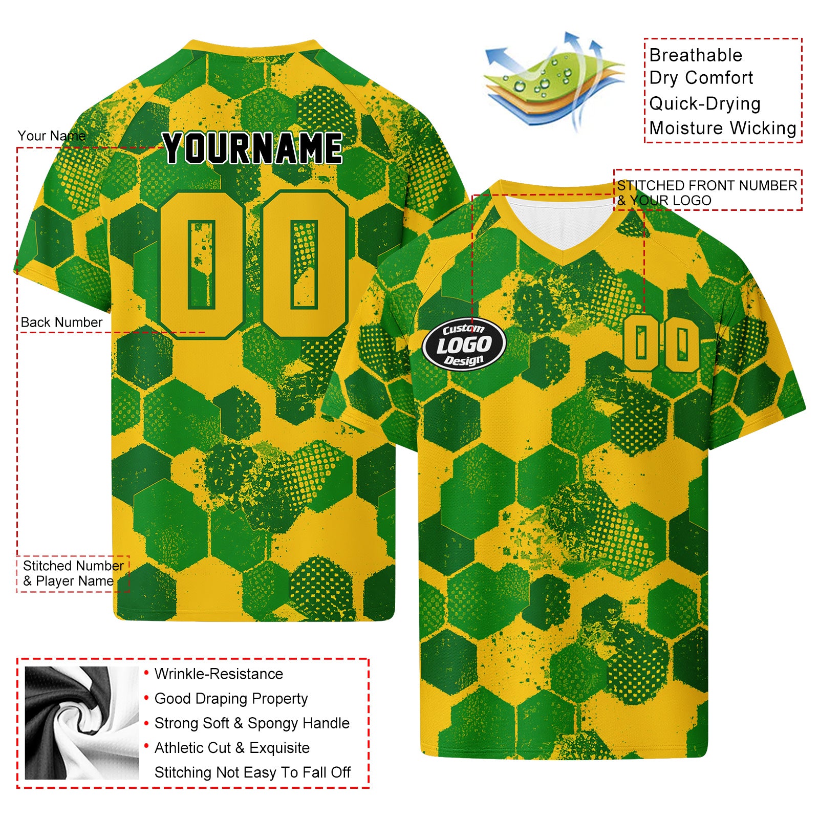 Custom Brazil 2026 World Cup Football Shirt Customized Soccer Jersey for Fans Add Your Name & Number FZ190-F027083-4