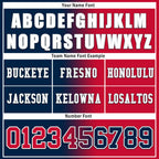 Custom Red Blue Massachusetts Personalized Authentic Football Jersey FBJ02-D028017-29