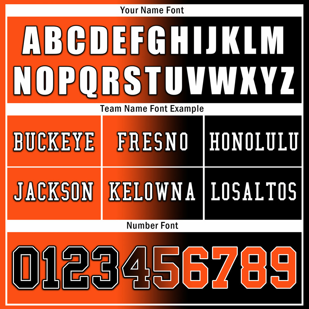 Custom Orange Black Ohio Personalized Authentic Football Jersey FBJ02-D028017-19